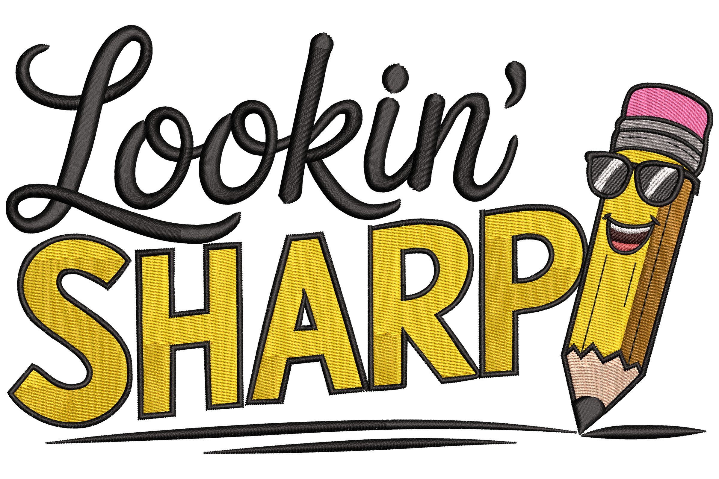 Free Lookin' Sharp Embroidery Design - Embroidery Lover