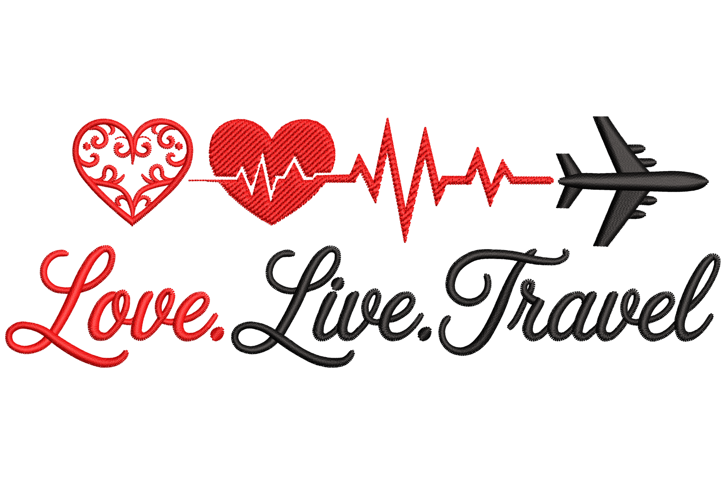Love Live Travel Embroidery Design