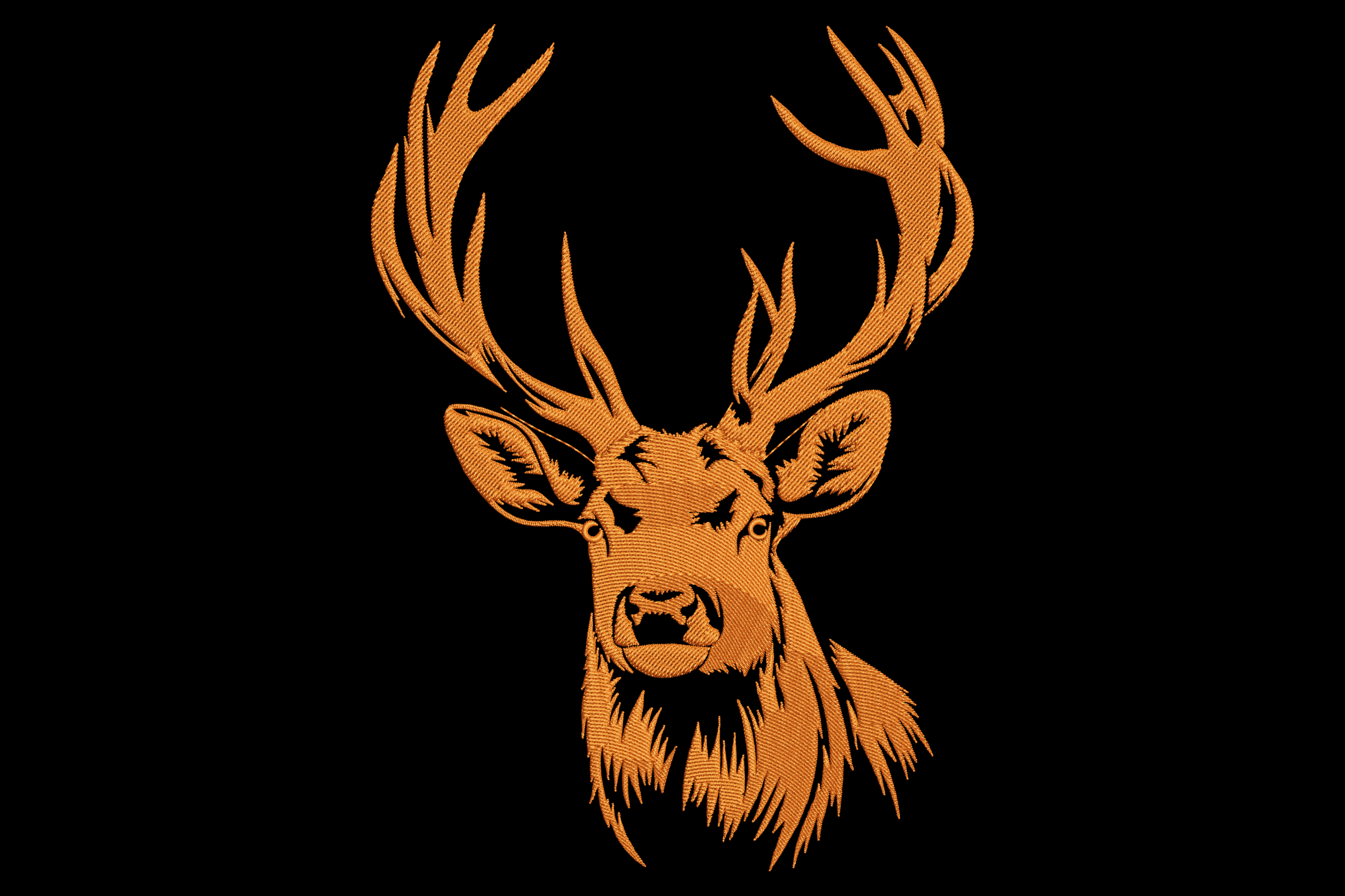 Majestic Deer Head Machine Embroidery Design