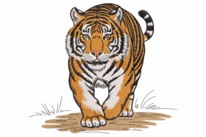 Majestic Tiger Embroidery Design