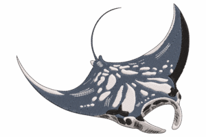 Manta Ray Embroidery Design