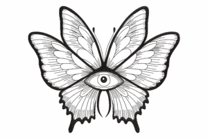 Mystical Eye Butterfly Embroidery Design