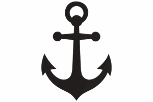 Nautical Anchor Embroidery Design