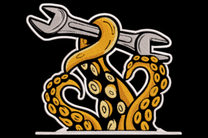 Octopus Wrench Embroidery Design