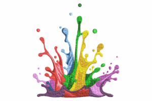 Paint Splash Embroidery Design