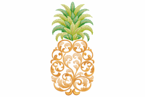 Pineapple Flourish Embroidery Design