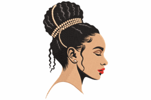 Premium African Woman Machine Embroidery Design