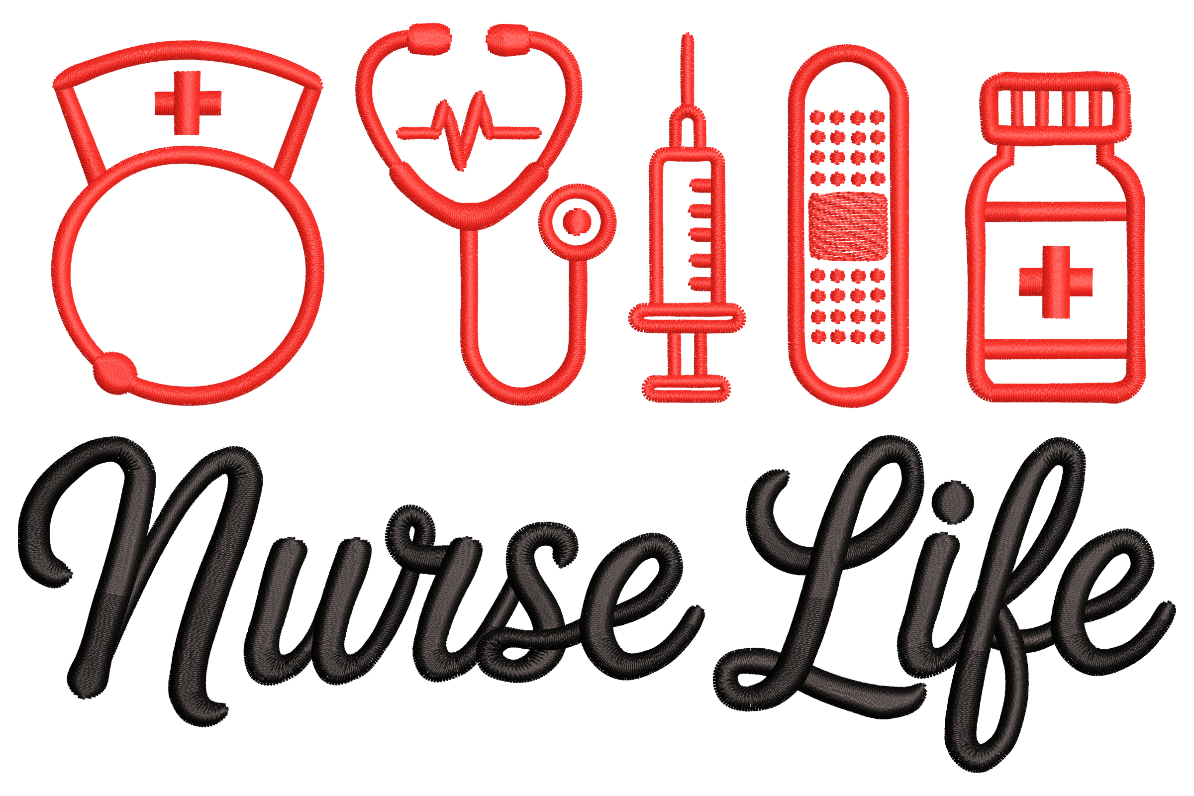 Premium Nurse Life Machine Embroidery Design