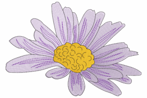 Purple Wildflower Embroidery Design