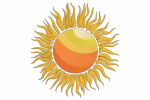 Radiant Sun Embroidery Design