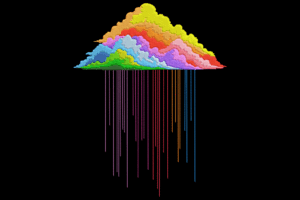 Rainbow Cloud Machine Embroidery Design