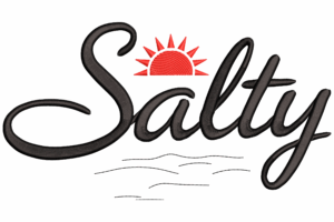 Salty with Sun and Waves Embroidery Design