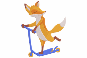 Scooter Fox Embroidery Design