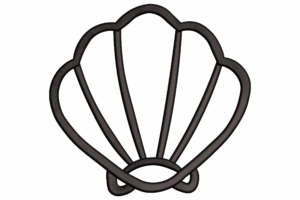 Seashell Outline Embroidery Design