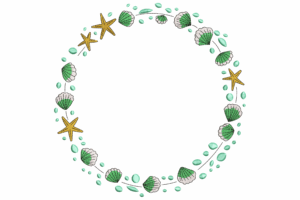 Seashell Wreath Embroidery Design