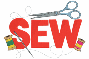 Sew Word Art Embroidery Design