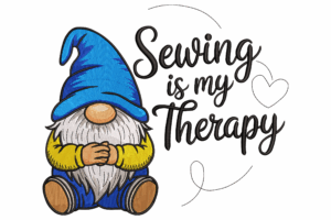 Sewing is My Therapy Embroidery Design