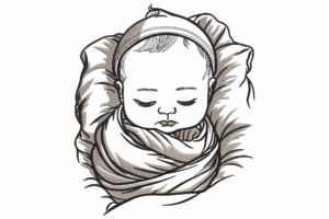Sleeping Baby Embroidery Design
