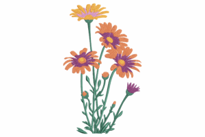 Spring Bloom Machine Embroidery Design