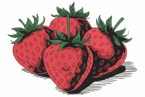 Strawberry Embroidery Design