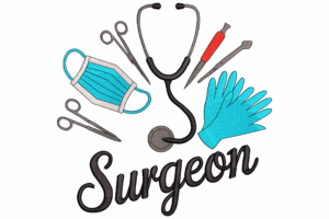Surgeon Tools Embroidery Design