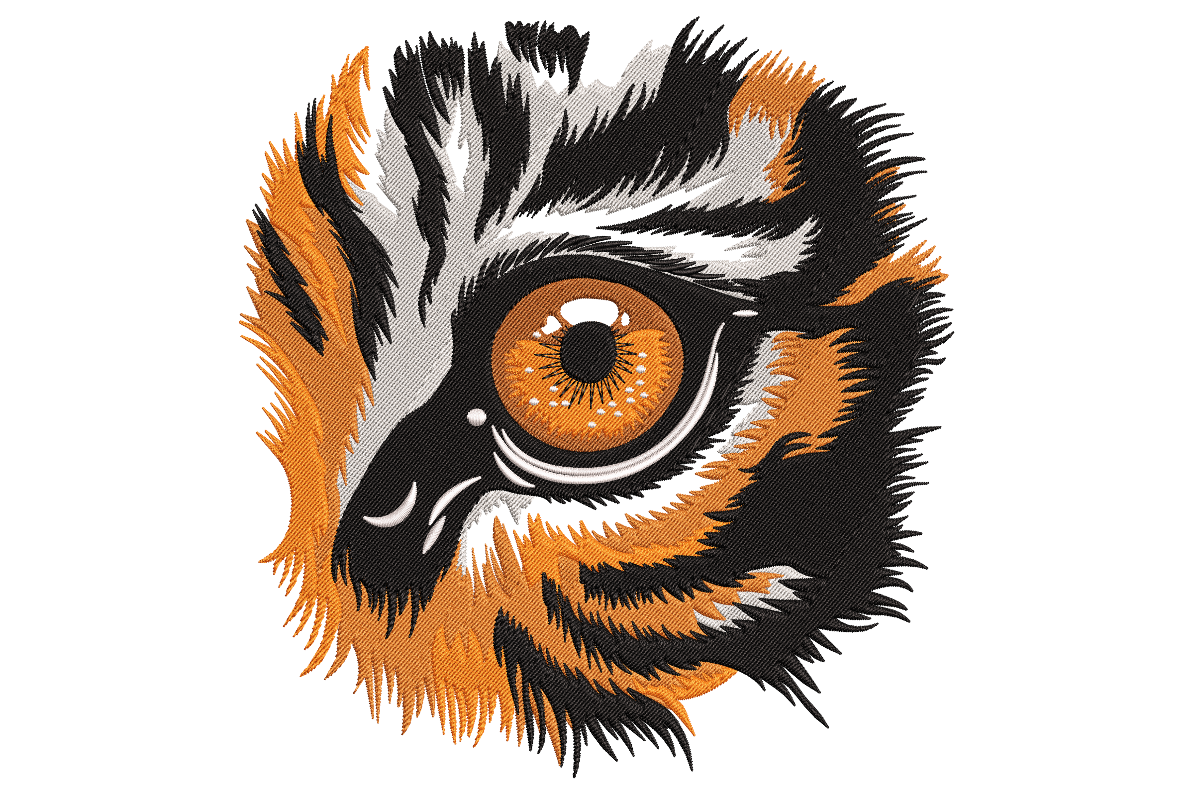 Tiger Eye Machine Embroidery Design