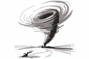 Tornado Storm Embroidery Design