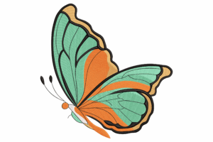Vibrant Butterfly Machine Embroidery Design