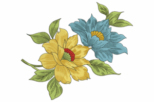Vintage Floral Machine Embroidery Design