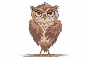 Wise Owl Machine Embroidery Design