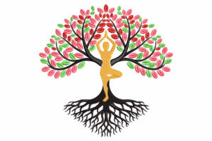 Yoga Tree Pose Woman Embroidery Design