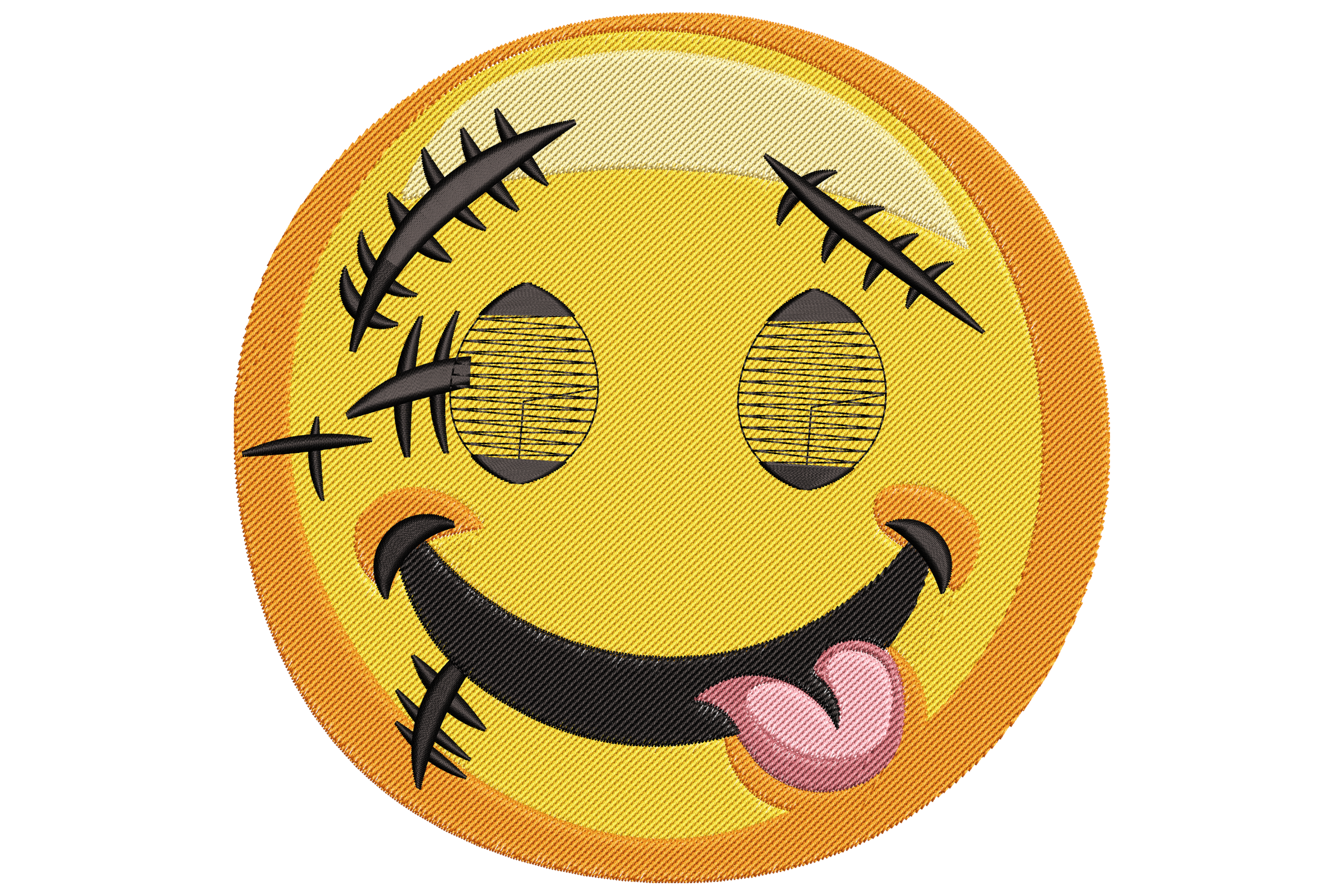 Zombie Emoji Embroidery Design