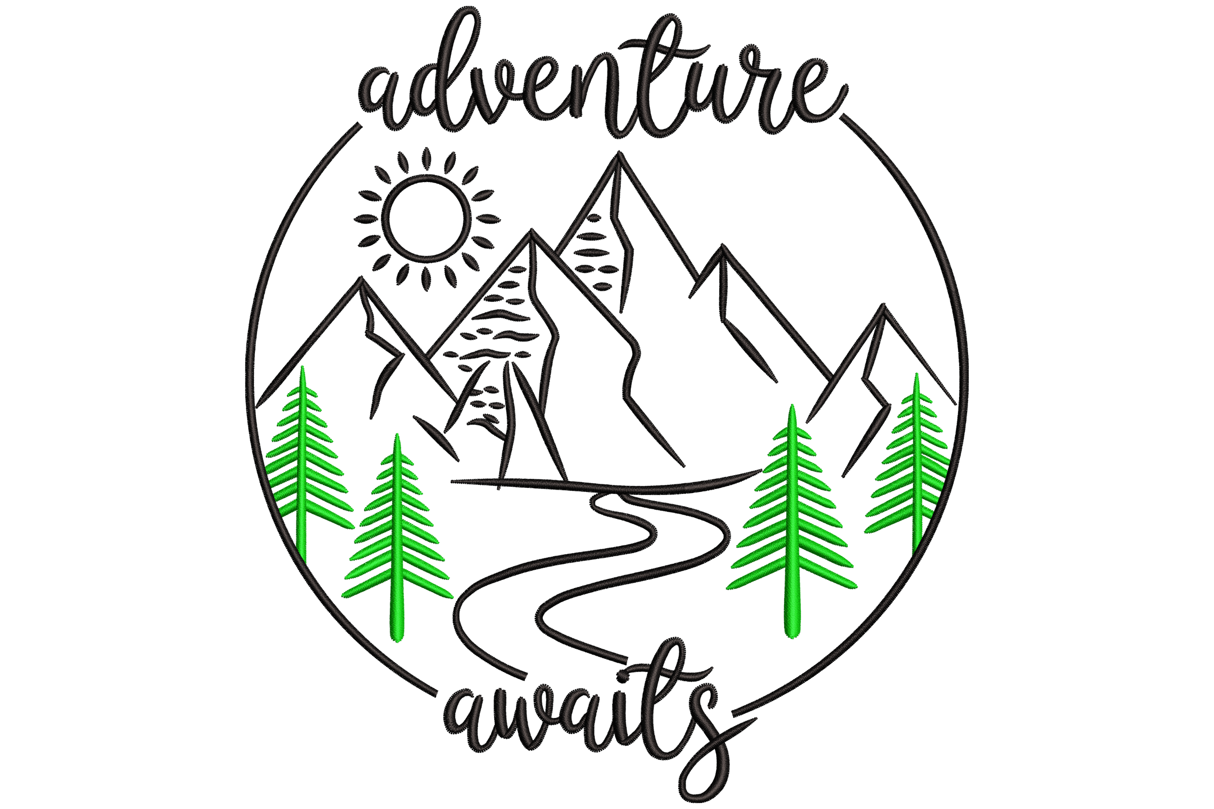 Adventure Awaits Embroidery Design
