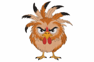 Angry Chicken Machine Embroidery Design