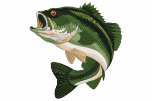 Bass Fish Embroidery Design