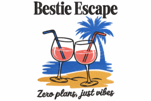 Bestie Escape Embroidery Design