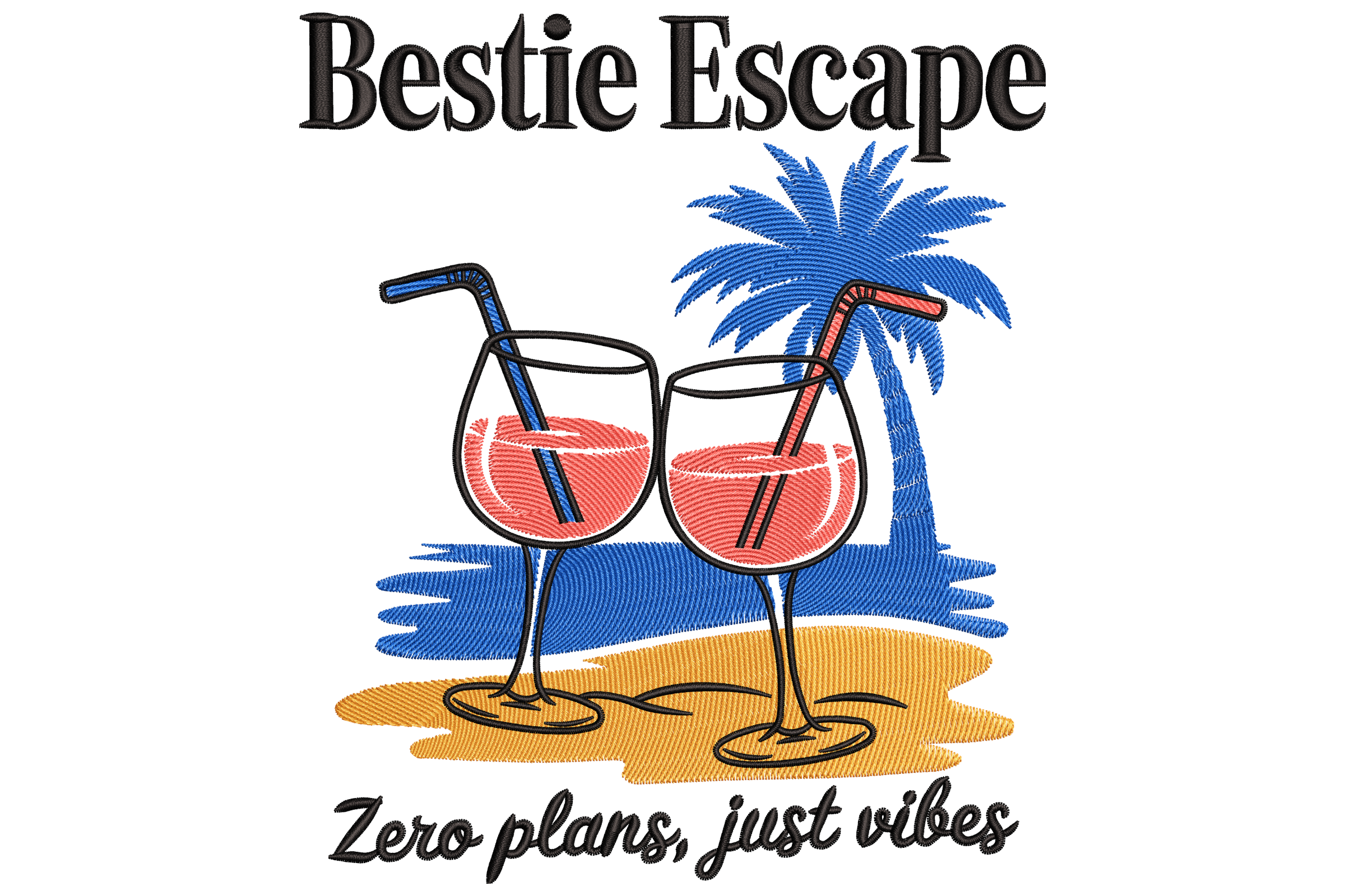 Bestie Escape Embroidery Design