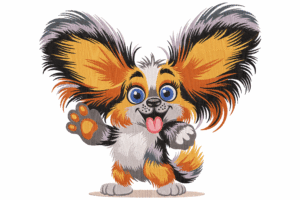 Big-Eared Cartoon Dog Embroidery Design