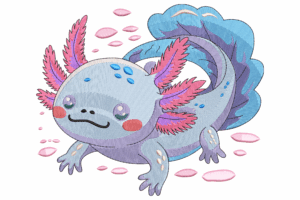 Cute Axolotl Machine Embroidery Design