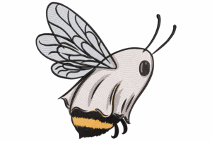 Cute Flying Bee Embroidery Design