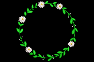 Daisy Floral Wreath Embroidery Design