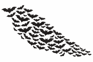 Flying Bats Machine Embroidery Design
