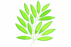 Green Leaf Branch Embroidery Design