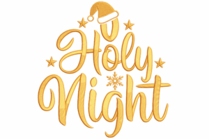 Holy Night Embroidery Design