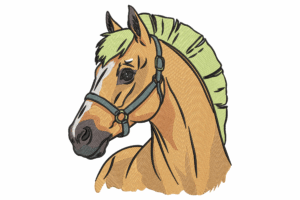 Horse Head Embroidery Design