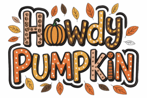 Howdy Pumpkin Machine Embroidery Design