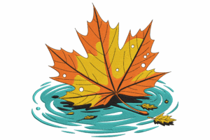 Maple Leaf Embroidery Design