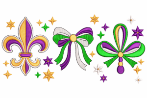 Mardi Gras Embroidery Design