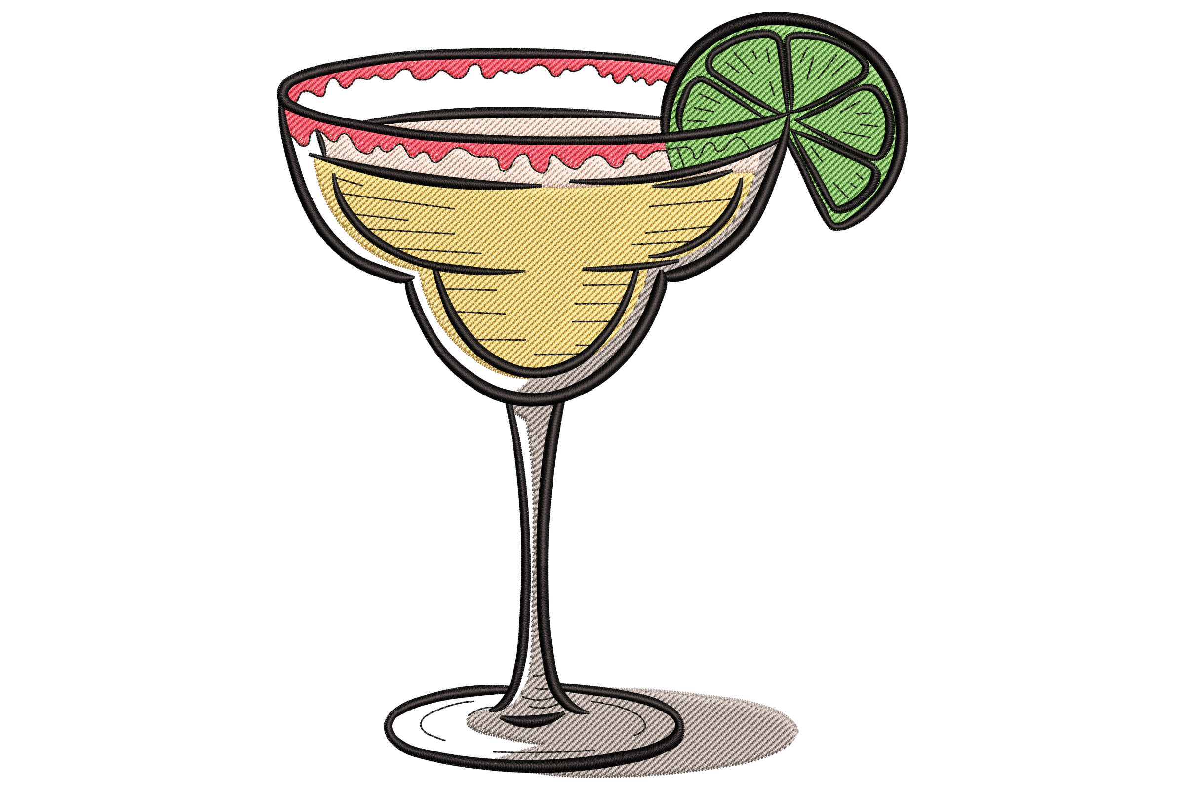 Margarita Cocktail Embroidery Design