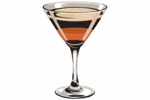 Martini Glass Embroidery Design